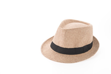 Straw hat isolated on white background