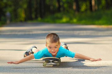 little boy with skateboard. 
