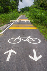 Obraz premium Bicycle way sign