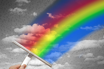 Regenbogen schlechtes Wetter 