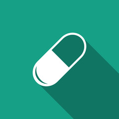 capsule icon with long shadow