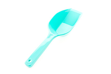 Plastic spoon isolated on white background