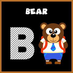 The English alphabet letter B, Bear