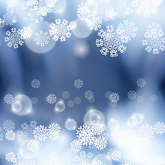 Winter background with snowflakes