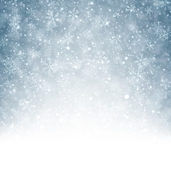 Fototapeta na wymiar Christmas background with fallen snowflakes.