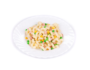 Plate of spaghetti closeup