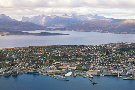 Aerial view of Tromso, Norway