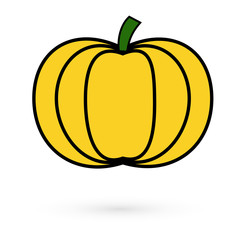 Icon pumpkin. Raster.