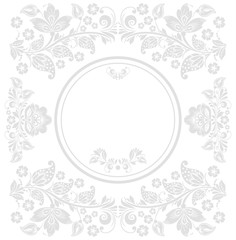 Vector background of floral pattern with traditional russian