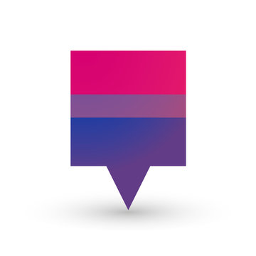 tooltip with a bisexual pride flag