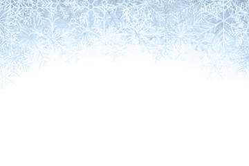 Christmas background with crystallic snowflakes.