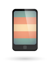 smartphone with a transgender pride flag