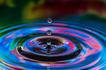 water drops on color background