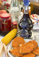 Traditional Hungarian vegetable food and drink