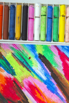 Oil Pastels on Paper stock image. Image of pastel, colours - 47188469