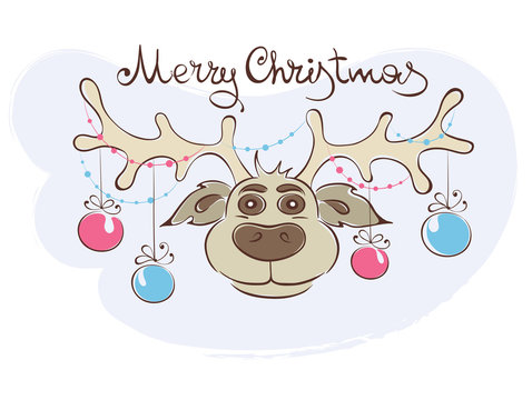 Funny Christmas Reindeer