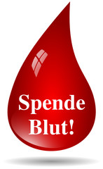Spende Blut Bluttropfen