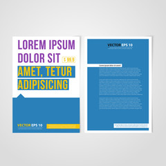 Flyer template back and front design.