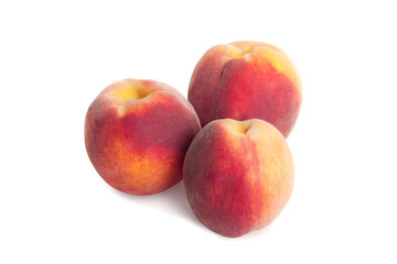 Fresh juicy peach isolated on white background