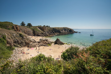 Plage des Soux, de l'ile d'Yeu en Vendee