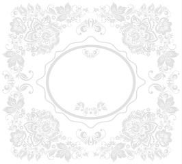 Vector background of floral pattern with traditional russian