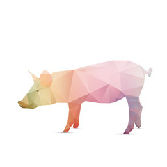 Abstract pig isolated on a white backgrounds.