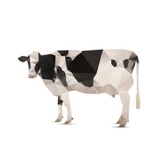 Illustration of origami cow