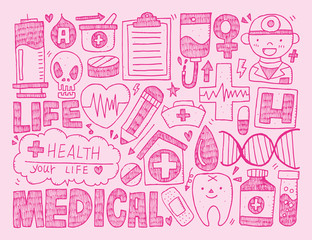 doodle medical background