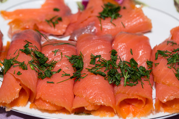 smoked salmon with dill
