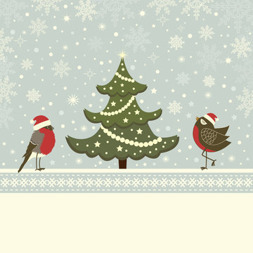 Christmas greeting card and place for text