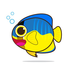 Angelfish cute cartoon eps 10 vector