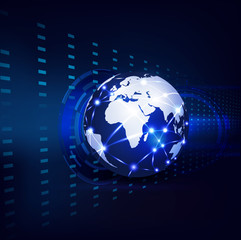 Technology futuristic circuit digital background, Vector