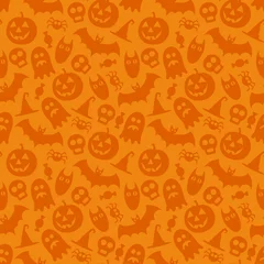 Rolgordijnen Halloween vector seamless pattern © iktash2