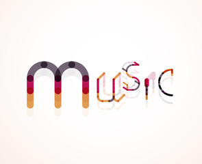 Music font word concept