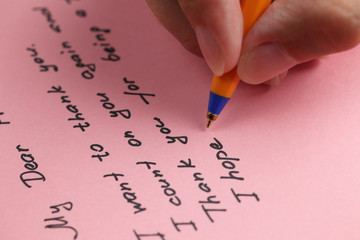 Writing letter to a friend