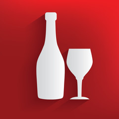 Wine design on red background,clean vector