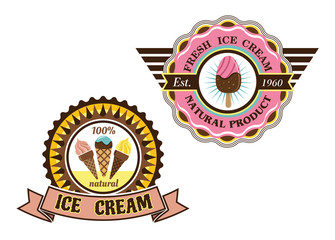 Colorful Ice Cream labels
