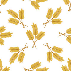 Seamless pattern of barley or wheat ears