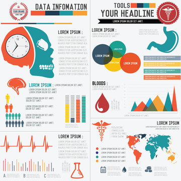Medical Info graphics design,clean vector