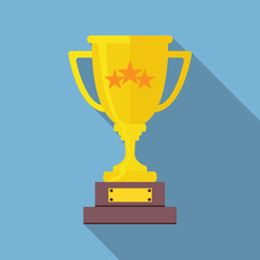 Champions Cup icon vector. Trophy cup flat vector icon
