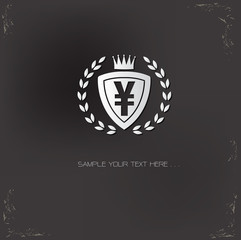 Money symbol on old background,dark vector