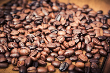 Roasted coffee bean background