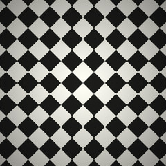 Black and White Diagonal Checkered Texture