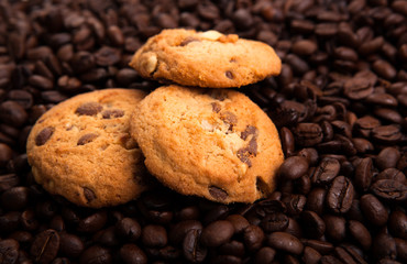 cookies on the coffee beans