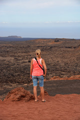 panorámica desde el volcán del Timanfaya, Lanzarote, España