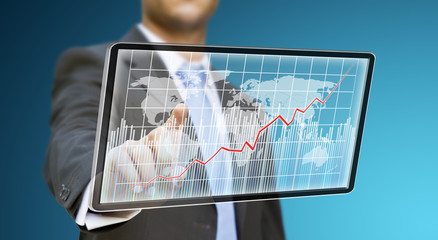 Businessman tablet concept