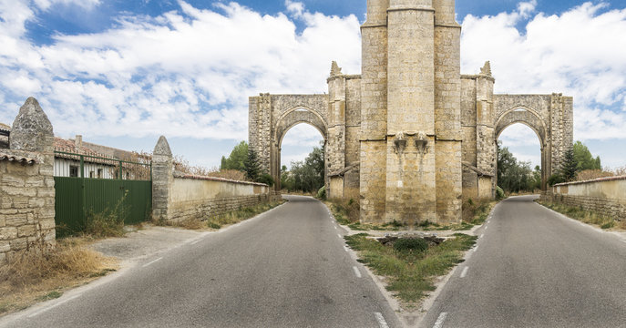 Monastery of San Anton Ruins, Castrojeriz, Spain - creative edit