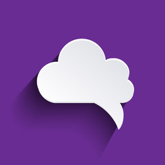 Abstract vector paper speech bubble