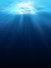 Poster Im Rahmen Unterwasserszenenhintergrund © karandaev