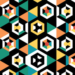 Seamless vector geometric pattern